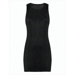 Pleats Please Pleated Long Dress With Fitted Silhouette - NWT